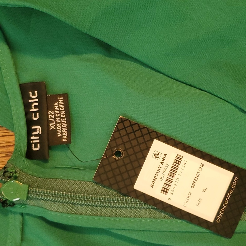City chic jumpsuit aria in greenstone, size Xl/22 - Picture 4 of 6